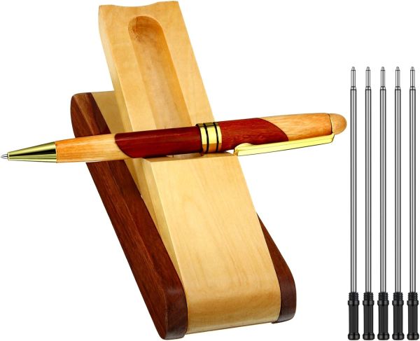 Elegant Wood Ballpoint Pen Set - The Perfect Appreciation Gift for Professionals