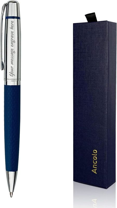 Ancolo Personalized Silver Chrome Ballpoint Pen