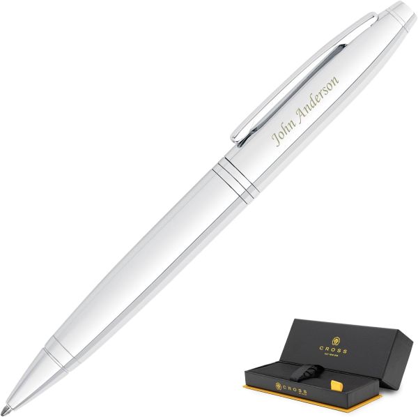 Personalized Cross Calais Ballpoint Pen - Lustrous Chrome