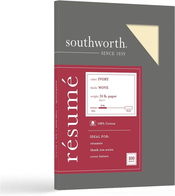 High Quality Southworth Cotton Résumé Paper