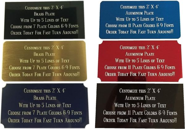 Personalized Engraved Brass/Aluminum Name Plate