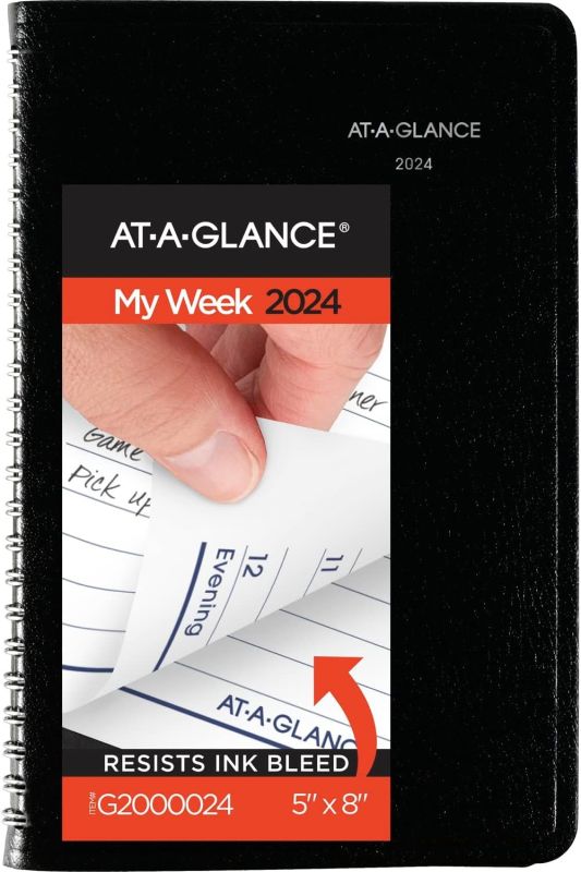 Classic Black Weekly Appointment Planner 2024