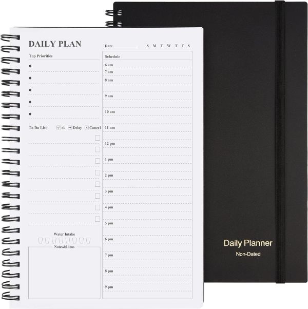 Asten Daily Planner - Spiral Appointment Scheduler for Efficient Task Management